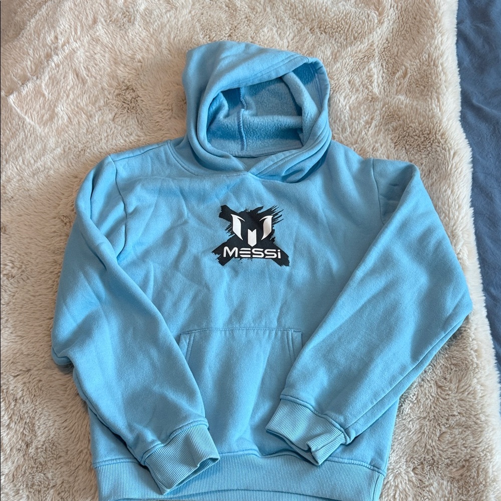 Messi Light Blue Fleece Hoodie